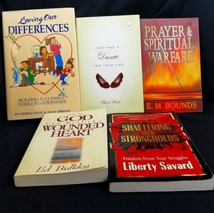 LOT OF 5 SELF HELP BOOKS - VARIOUS AUTHORS